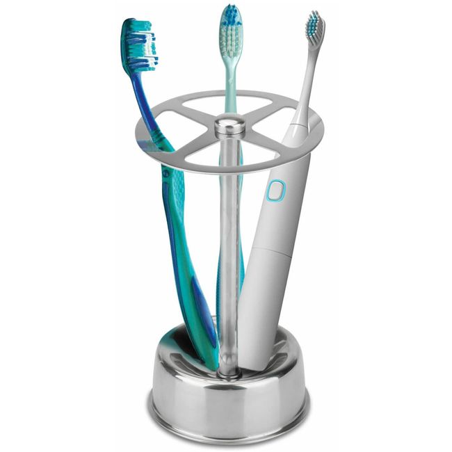 clowin Toothbrush Stand, Stainless Steel, Standing Type, Makeup Brush, Storage, Pen Holder, Tool Stand