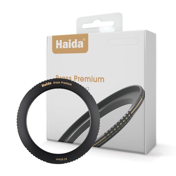 Haida 67mm to 82mm Step-up Ring, Brass Adapter 62-82mm Step Up Ring for Filter