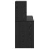 vidaXL Schwarzer Eichenholz Schreibtisch Schwarze Eiche MDF, Laminat