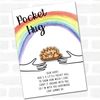 Hedgehog from Side Rainbow Personalised Gift Pocket Hug