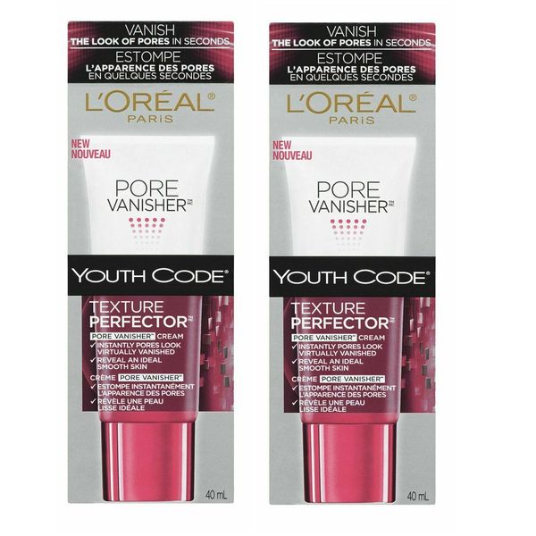 2 PACK L'Oreal Paris Youth Code Texture Perfector Pore Vanisher Facial Cream 1.4