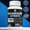 Magnesium Citrate 500mg Supplement- High Absorption, Non Buffered, Non-GMO