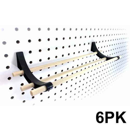 PEGGY Pegboard Accessory Hook and Dowel Organizer Storage for Tape, Steel Wire Spools, Ribbon, Crafts, Hobby, 12” kit (6pk)