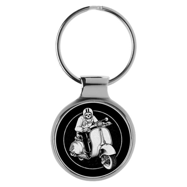 KIESENBERG Scooter Keyring A-90059, silver