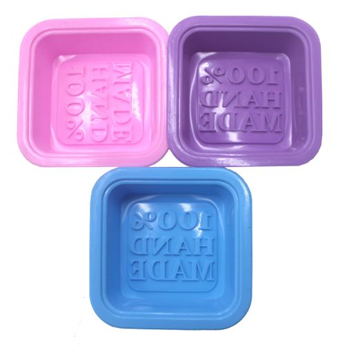 (30-Pack) DIY Handmade Soap Molds, Baking Molds, Cupcake Liners - 100% Handmade Square Silicone - - Microwave, Oven, Refrigerator, Freezer and Dishwasher Safe for Homemade Craft(Purple, Pink, Blue)