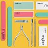 Mylee Double-Sided Nail Files (Pack of 3) – Professional Manicure Prep Tool to Shape and Repair, 180/240 Grit to File and Contour, Suitable for Acrylic, Natural Nails and Gel Polish Removal