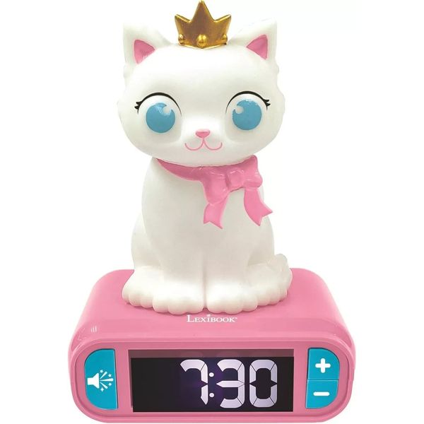 Lexibook Digital Alarm Clock and Night Light for Kids (Kitten)