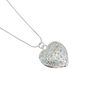 Luck Trader Solid 925 Sterling Silver Filigree Flower Heart Pendant