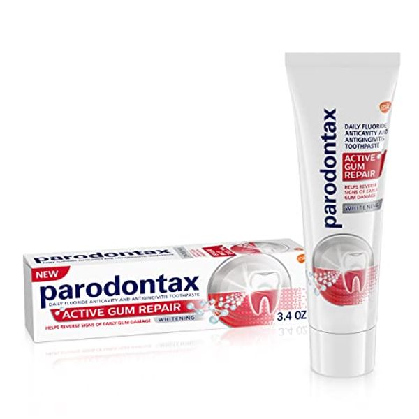 Parodontax Active Gum Repair Whitening Toothpaste for Bleeding Gums - 3.4 oz Tube