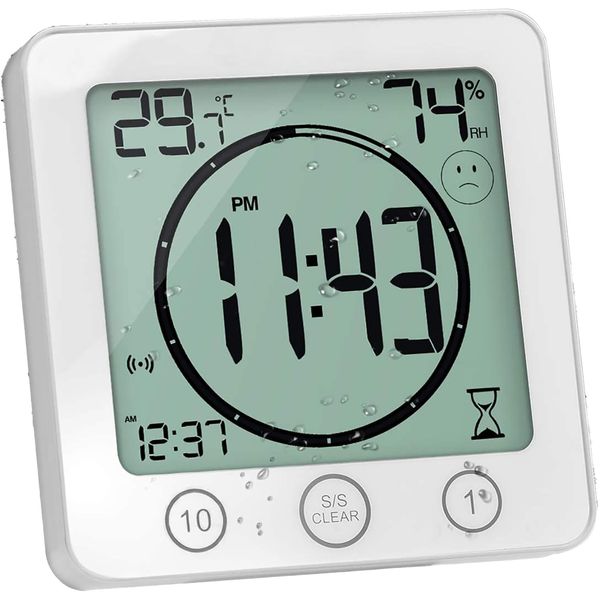 Ishino MC-BOTOKS Digital Thermometer/Hygrometer/Waterproof Watch/Timer/Hygrometer/Hygrometer/Humidity/Thermometer/Hygrometer/Humidity Thermometer/Digital Clock/Table Clock/Bathroom