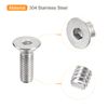 sourcing map 5/16-18x1" Flat Countersunk Head Socket Cap Screws, 5Pcs 304 Stainless Steel Hex Socket Flat Head Screws, Full Thread, Countersunk Bolts