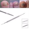 Nail Debris Remover, Nail Debris Removal, Winding Nail Hook, Intrusion Nail Tool, Stainless Steel, Nail Gaps, Garbage Removal Rod, Hands, Fingers, Toes (Set of 2)