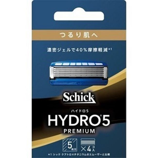 [Chic Japan] Hydro 5 Premium For Smooth Skin Replacement Blades, 4 Pieces [Cosmetics]