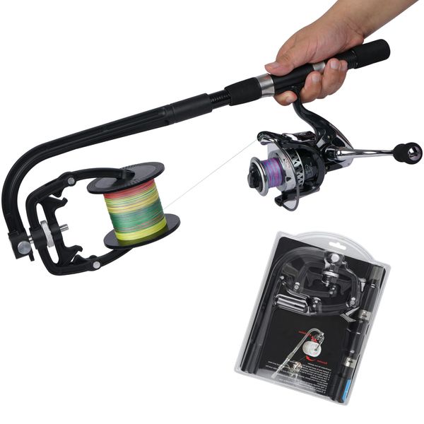 Angelschnur Aufspulgerät Schnurspulgerät Maschine, Tragbare Spinnrolle Spooling Station System Baitcaster Reel Line Spooler Angelgerät Angelwerkzeuge Zubehör