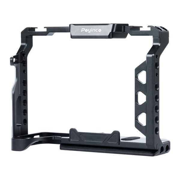 Poyinco Camera Cage with Standard Cold Shoe for Sony A7M4 Camera.