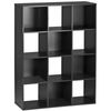 Cube Storage 12-Cube Bookshelf Closet Organizer Storage Shelves Shelf Cube Black