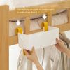 Poeland Bedside Hanging Storage Basket with Hooks Multi-function Organizer Caddy Remote Holder