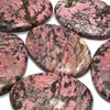 CrystalAge Rhodonite Palm Stone ~70x50mm