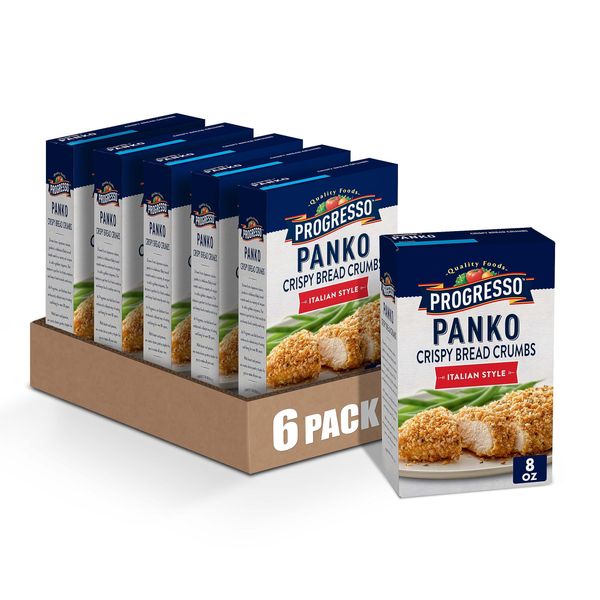 Progresso Panko Crispy Bread Crumbs, Italian Style, 8 oz. (Pack of 6)