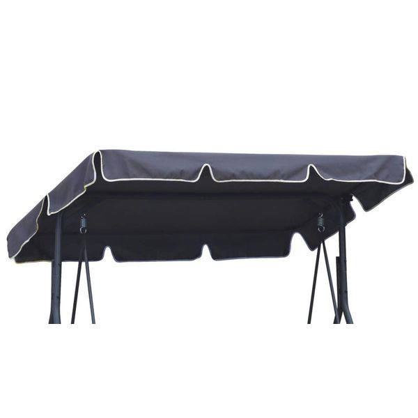 Ferocity Universal Sonnendach für Hollywoodschaukel Dach-Plane ca 210 x 145 cm für Garten-Schaukel Dachplane Ersatzdach Graphit [101]