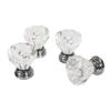 Merucy Set of 4 Glass Knobs Knobs Knobs Handles Cabinet System Kitchen Knobs Dresser Pull Handles Crystal