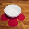 Daisy Placemat Set - Gloss Bright Blue 2 Placemats Large 38cm