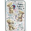 Large Father's Day Card with Trophy Bear Design, 30.5 x 20.3 cm, Multi-Page Insert
