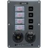 Blue Sea Systems 4321 Circuit Breaker Switch Panel, Black, Gray