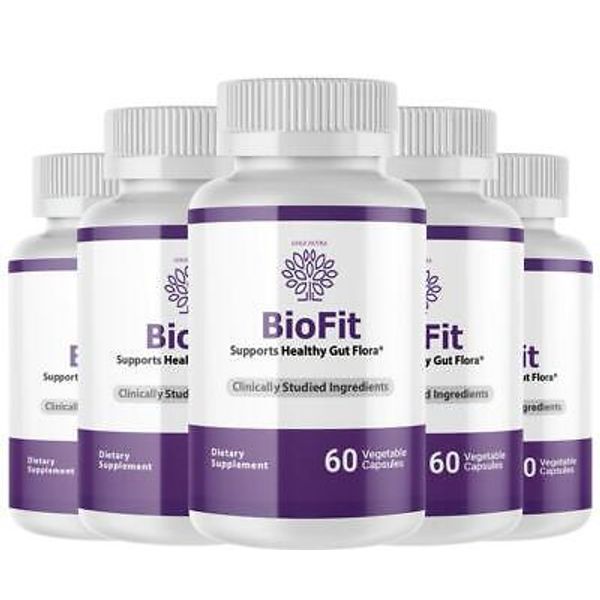 (5 Pack) BioFit Probiotic Pills Official, Max Strength Supplement, Bio Fit