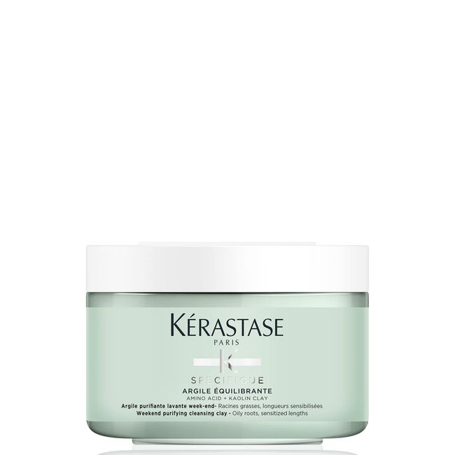 Kerastase Specifique Argile Equilibrante Cleansing Clay | Cleansing Hair Mask for Oily Roots and Dry Ends | Removes Impurities & Refreshes Scalp | With Amino Acid | For Oily to Normal Hair | 8.5 Fl Oz