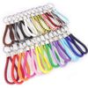 Choose Color Keyring Braided Strap, Leather Strap, Leather Key Chain, 6 Yellow