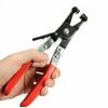 1pc Hose Clamp Pliers Tool Ratchet Locking Flat Band Ring Spring Type Swivel