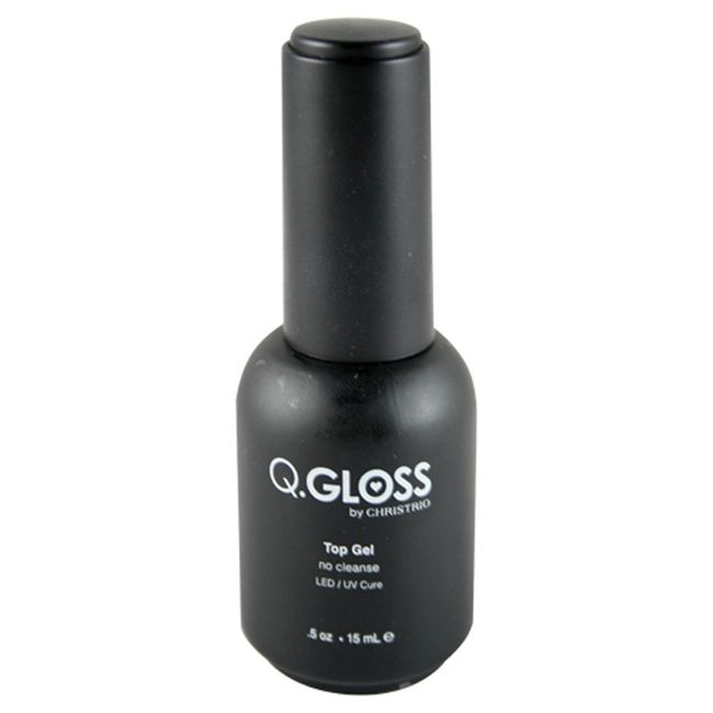 CHRISTRIO Qgloss Non-Wipe Top Gel, 15ml