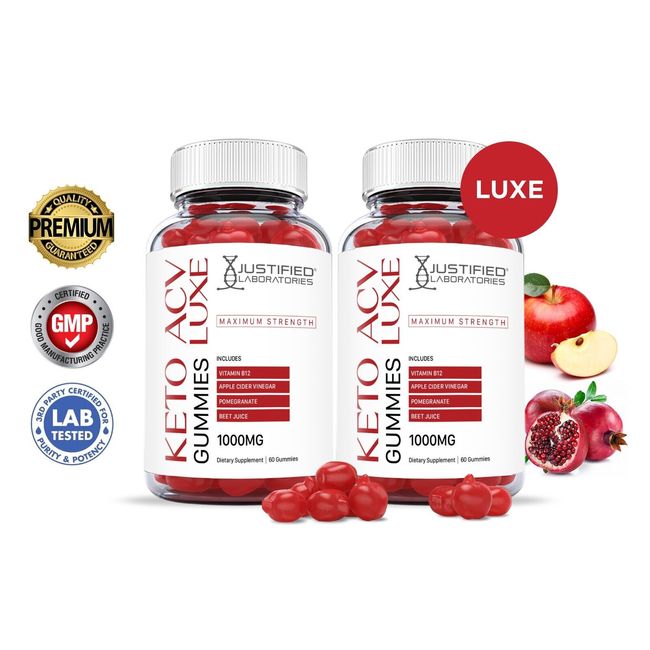 Luxe Keto ACV Gummies 1000MG Apple Cider Vinegar  120 Gummys