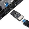 Ieron USB 2.0 Front Panel Header USB 9 Pin to USB 2.0 Type-E Internal Adapter Plug and Play