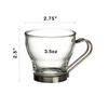 Bormioli Rocco Verdi Espresso Cup With Stainless Steel Handle, Set of 4, Gift Boxed, 3.5 ounces