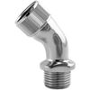 Elbow Adapter for Shower Head, Chrome Copper 1/2” Extender Connector