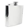Engraved, Personalised Shiny 6oz Hip Flask with Funnel in Black Presentation Box
