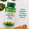 Calcium Magnesium Zinc Caplets for Bone Health, 100 Count