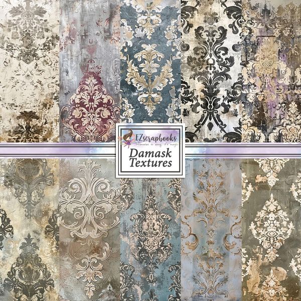 Damask Textures Paper Pack - 8975