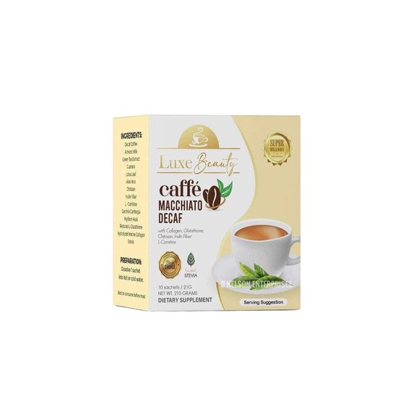 Luxe Slim DECAF Caffe Macchiato, 10 Sachets X 21g