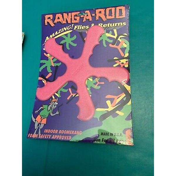 New Vintage Rang A Roo Indoor Outdoor  Foam Boomerangs Toy  USA Made New Sealed