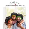 mikimini Extra Large Black Shower Cap for Women and Men Thick Long Hair Braids, Reusable Waterproof Double Layers XL Bathing Hair Caps with Vibrant Orange Edge (Black)