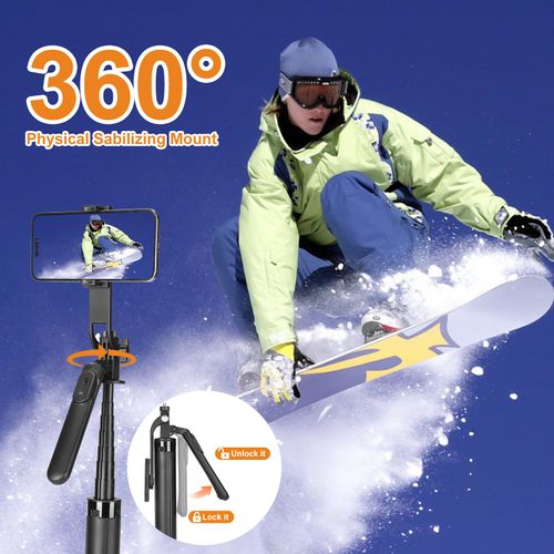 70inch Selfie Stick Phone Tripod with Rechargeable Remote,Portable Extendable 3 in 1 Cell Phone Tripod Stand for Video Recording,Travel Selfie Stick for iPhone and Android