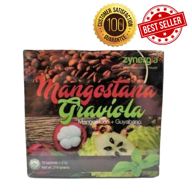 MANGOSTANA GRAVIOLA COFFEE (Mangosteen+Guyabano) 6in1 Coffee By Zynergia