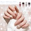 Nail Parts, 3D Bowknot, Semicircular Pearl, Set of 1, Nail Decoration, DIY, Jewelry Parts, Handmade, Decorative Parts, Nail Art, Resin, Deco Parts, Black, White