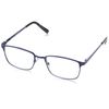 Foster Grant Men's Braydon Multifocus Rectangular Reading Glasses, Matte Navy Blue/Transparent, 54 mm + 1.5