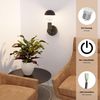 ledscom.de 2 pcs. Wall Light FETRO, Switch, Black matt, Round, 1x E27 max. 60W