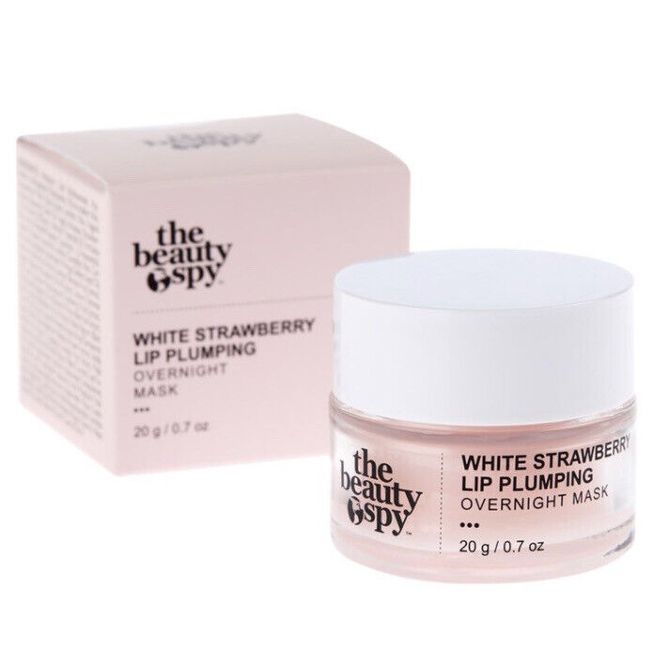 The Beauty Spy White Strawberry Lip Plumping Overnight Mask .7oz