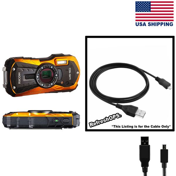 Ricoh WG-50 Compact Digital Camera USB Cable Transfer Cord Replacement